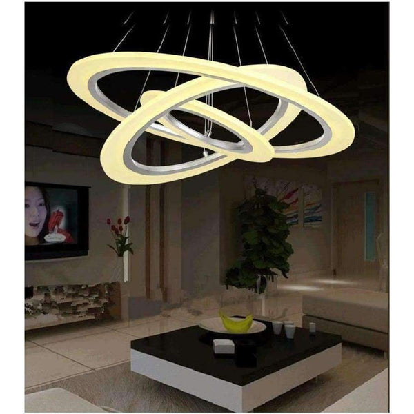 Planet Gates 3/2/1 Ring Aluminum Acrylic LED Ceiling Light Living Room Bedroom Study Room Lamp Office & Commercial Lighting Chandelier90-240V