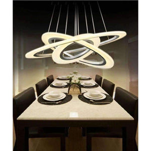 Planet Gates 3/2/1 Ring Aluminum Acrylic LED Ceiling Light Living Room Bedroom Study Room Lamp Office & Commercial Lighting Chandelier90-240V