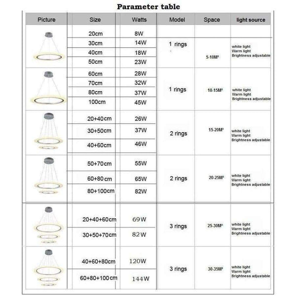 Planet Gates 3/2/1 Ring Aluminum Acrylic LED Ceiling Light Living Room Bedroom Study Room Lamp Office & Commercial Lighting Chandelier90-240V