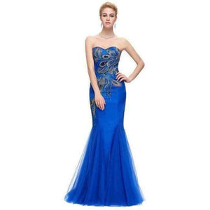 Planet Gates 3 / 2 / China Bridesmaid Dresses Long Grace Karin Strapless Formal Gown Black Royal Blue Long Mermaid Prom Dress Wedding Party Dress