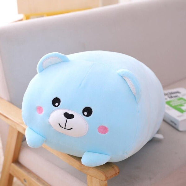 Kawaii 9 Styles Animal Cat Deer Hamster Elephant Plush Toy Soft Cartoon Panda Pig Bear Dinosaur Stuffed Doll Cartoon Pillow Gift