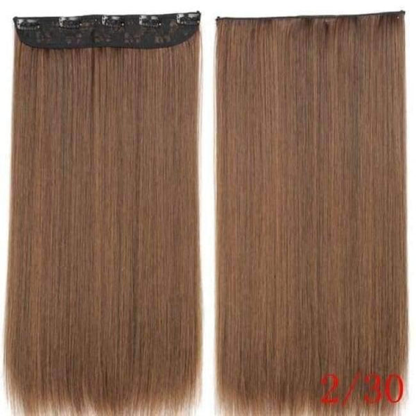 Planet Gates #3 / 22inches 22Inch Long Straight Synthetic Clip in Hair Extension Heat Resistant 5 Clip Hairpiece Black Blonde Brown Synthetic Hair