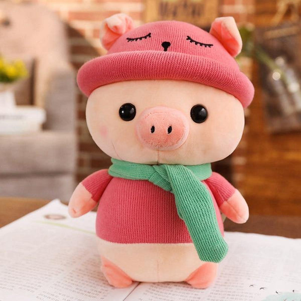 1pc 25/35/50cm Lovely Colorful Pig with Clothes Stuffed Cute Animal Pig Plush Toys for Children Kids Appease Doll Birthday Gift