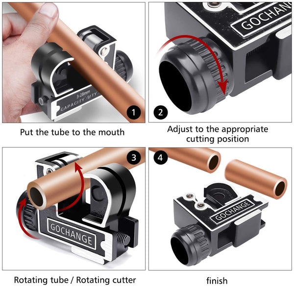 Planet Gates 3-28mm 1/8" To 1-1/8"  Steel Aluminum Brass Copper Tube Copper Pipe Cutter Cut Tool For Tube Pipe Cutting Tool
