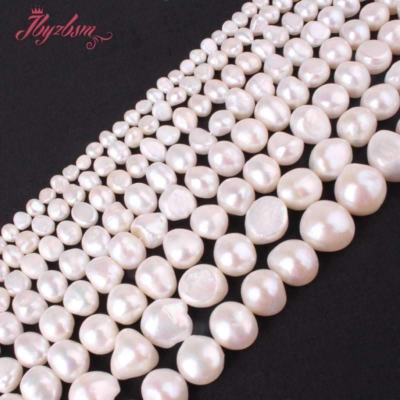 Planet Gates 3-4,5-7,6-8,8-9,9-11mm Irregular White Freshwater Pearl Natural Stone Beads For DIY Necklace Jewelry Making 14.5" Free Shipping