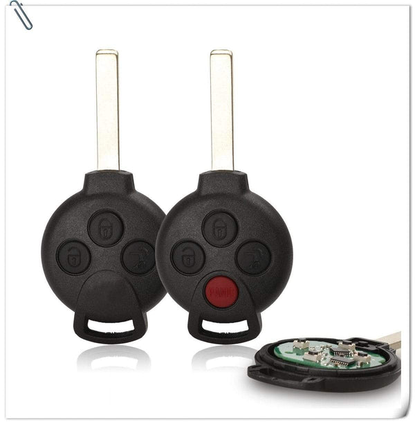 Planet Gates 3/4 Buttons Car Remote Key Fit for Mercedes-Benz Smart Smart For two 451 2007 2008 2009 2010 2011 2012 2013 433Mhz ID46