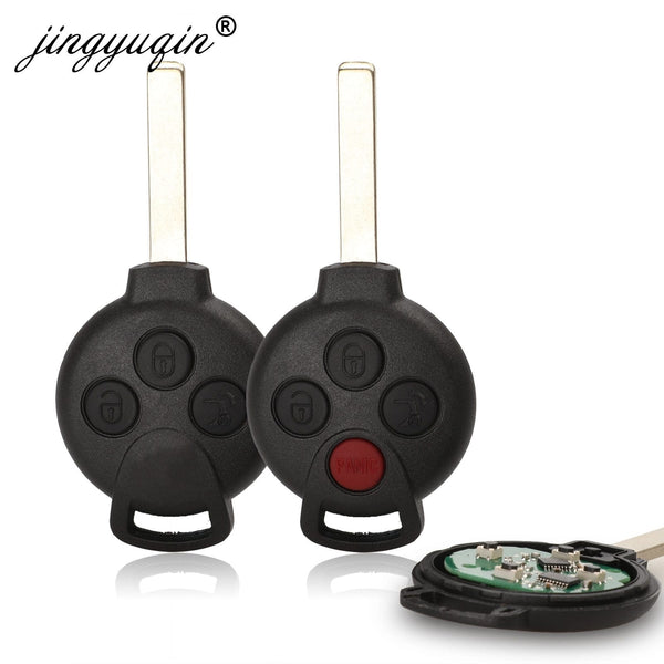 Planet Gates 3/4 Buttons Car Remote Key Fit for Mercedes-Benz Smart Smart For two 451 2007 2008 2009 2010 2011 2012 2013 433Mhz ID46