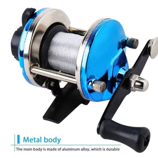 Planet Gates 3.5:1 Gear Ratio 3 Color Mini Trolling Reel Casting Ice Fishing Reel Baitcasting Reels Coil Come with 50M Nylon Line