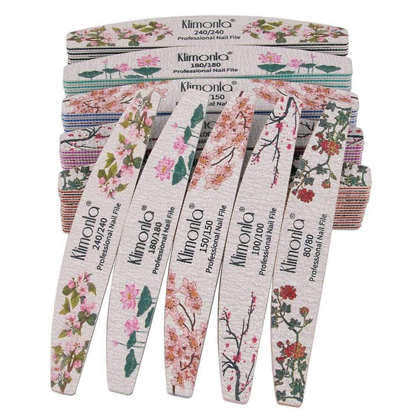 Planet Gates 3/5/10pcs lot New Nail File Flower Printed Nail buffer Colorful Lime a ongle 80/100/150/180/240 Professional Manicure Tools