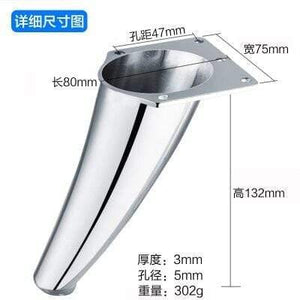 5" Heavy Duty Furniture Support Feet Thicken Steel Legs For Chairs TV Cabinet Wardrobe Sofa Bed Feet Mat Hardware Accessories