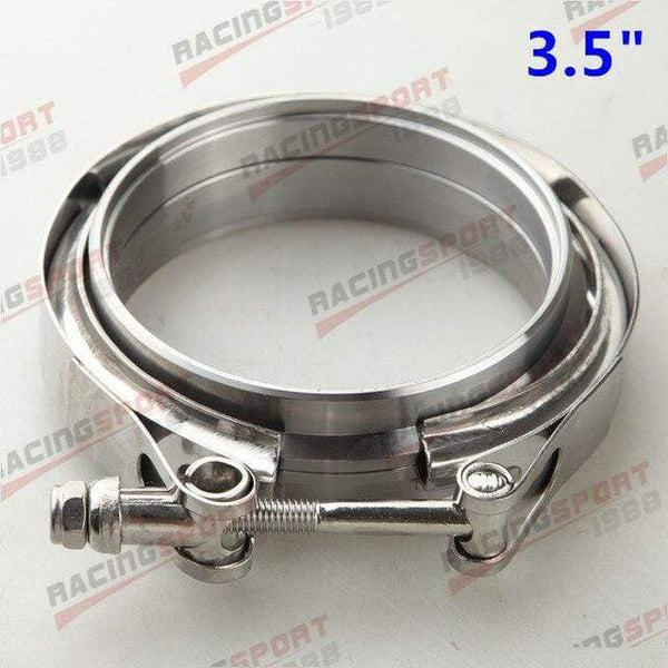 Planet Gates 3.5 Inch 1.5" 1.75"  2"  2.25" 2.5"  2.75"  3"  3.5"  4"Turbo Exhaust V-Band Clamp & Mild Steel Male/Female Flange Kit