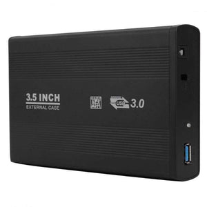 3.5 inch Hard Disk Case SATA to USB3.0 Aluminum Alloy HDD Box External Hard Drive Enclosure with USB Cable for Computer Laptop