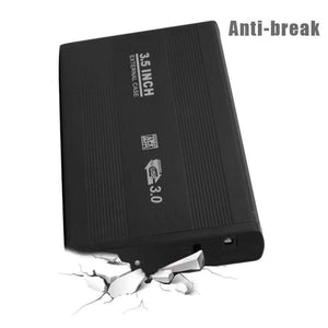 3.5 inch Hard Disk Case SATA to USB3.0 Aluminum Alloy HDD Box External Hard Drive Enclosure with USB Cable for Computer Laptop