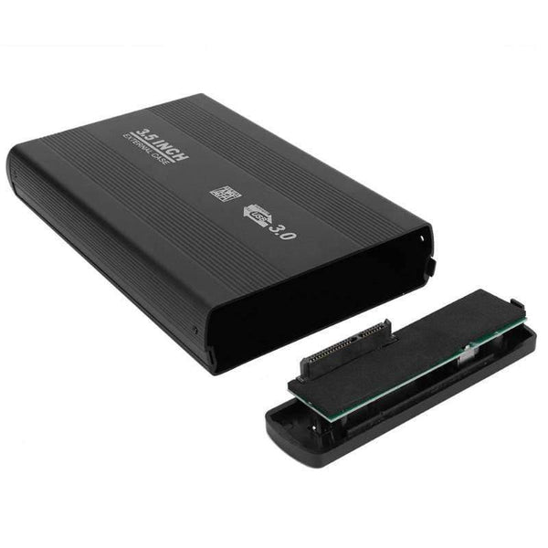 3.5 inch Hard Disk Case SATA to USB3.0 Aluminum Alloy HDD Box External Hard Drive Enclosure with USB Cable for Computer Laptop