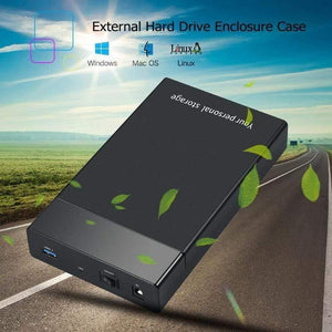 3.5 inch HDD Enclosure USB 3.0 to SATA III 6Gbps External Hard Drive Box SSD HDD Case Support 3.5/2.5" SATA Hard Disk Case