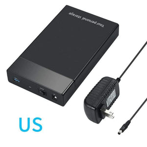 3.5 inch HDD Enclosure USB 3.0 to SATA III 6Gbps External Hard Drive Box SSD HDD Case Support 3.5/2.5" SATA Hard Disk Case