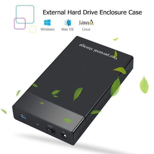 3.5 inch HDD Enclosure USB 3.0 to SATA III 6Gbps External Hard Drive Box SSD HDD Case Support 3.5/2.5" SATA Hard Disk Case