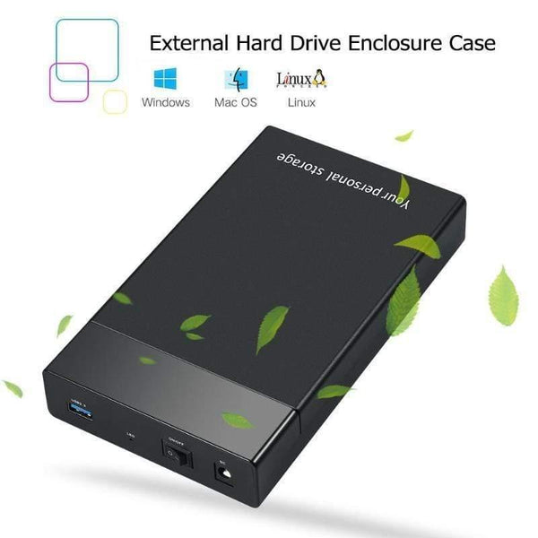3.5 inch HDD Enclosure USB 3.0 to SATA III 6Gbps External Hard Drive Box SSD HDD Case Support 3.5/2.5" SATA Hard Disk Case