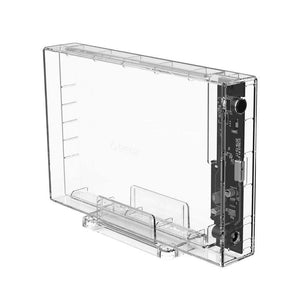 Planet Gates 3.5 inch SATA to USB 3.0 HDD Case with Holder Support 12TB Max Transparent Hard Drive Enclosure