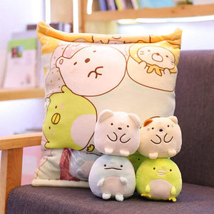 Totoro Corner Creature A Bag Of Snack Pillow Animal Crossing Plush Stuffed Animals Creative Doll Juguetes Plush Toy Sofa Cushion