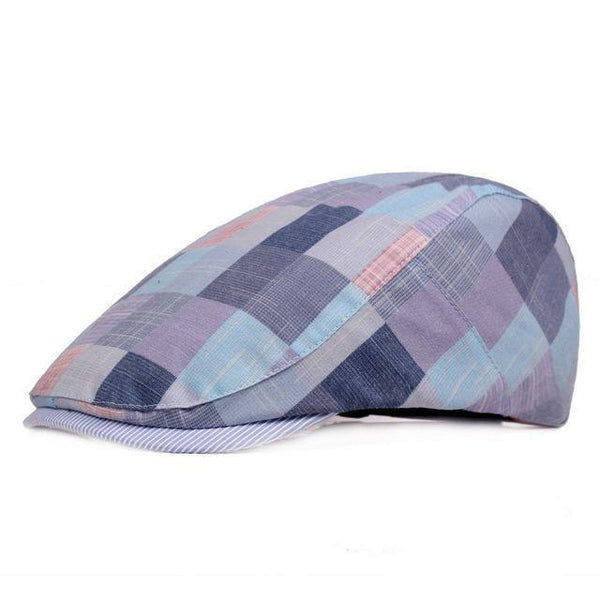 Planet Gates 3 / 55-59cm Vintage Beret Men Women Hat Cotton Patchwork Flat cap Newsboy Cap