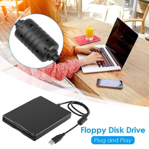 Planet Gates 3.55 inch Floppy Drive Portable 3.5 inch USB Mobile Floppy Disk Drive 1.44MB External Diskette FDD for Laptop Notebook computer