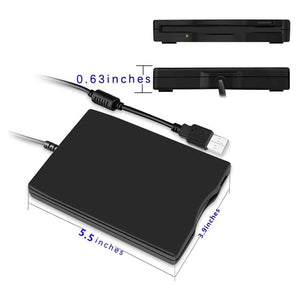 Planet Gates 3.55 inch Floppy Drive Portable 3.5 inch USB Mobile Floppy Disk Drive 1.44MB External Diskette FDD for Laptop Notebook computer