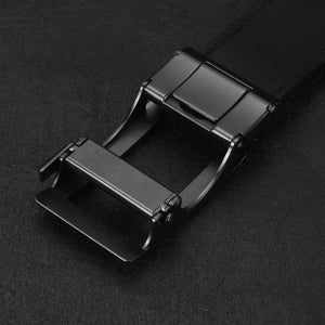 3.5cm Cow Genuine Leather Mens Belt Cowhide Strap For Male Ratchet Automatic Buckle Belts For Men  Brand Designer Belts