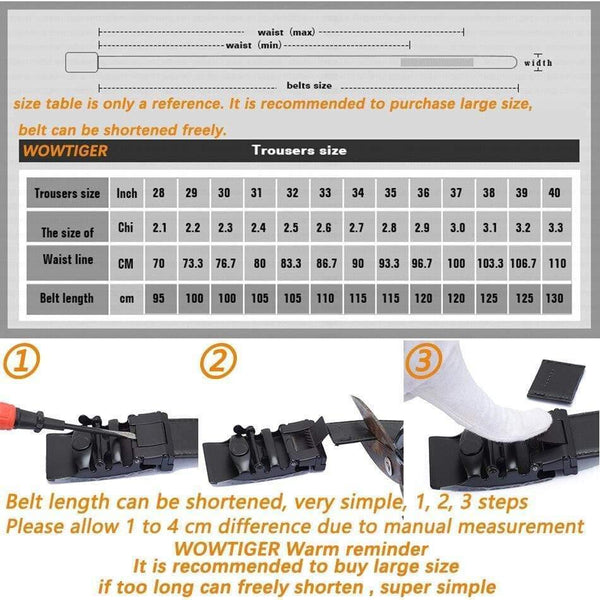 3.5cm Cow Genuine Leather Mens Belt Cowhide Strap For Male Ratchet Automatic Buckle Belts For Men  Brand Designer Belts