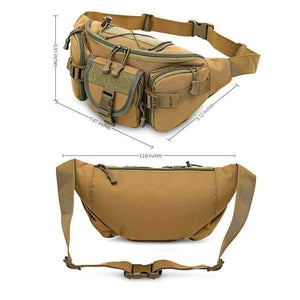 Planet Gates 3-5L Waterproof Tactical Waist Bag Molle Bag Unisex Fanny Pack Fishing Climbing Hunting Outdoor Sports Belt Bag