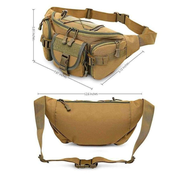 Planet Gates 3-5L Waterproof Tactical Waist Bag Molle Bag Unisex Fanny Pack Fishing Climbing Hunting Outdoor Sports Belt Bag