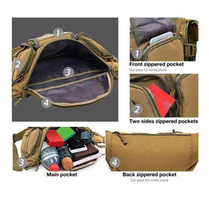 Planet Gates 3-5L Waterproof Tactical Waist Bag Molle Bag Unisex Fanny Pack Fishing Climbing Hunting Outdoor Sports Belt Bag