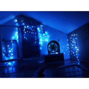 Planet Gates 3.5M 96 LED Icicle Christmas Holiday Light 9.4ft LED Snowing curtain light Xmas Wedding Party Decoration