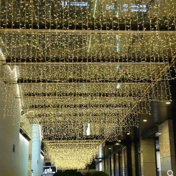 Planet Gates 3.5M 96 LED Icicle Christmas Holiday Light 9.4ft LED Snowing curtain light Xmas Wedding Party Decoration
