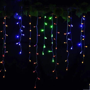 Planet Gates 3.5M 96 LED Icicle Christmas Holiday Light 9.4ft LED Snowing curtain light Xmas Wedding Party Decoration