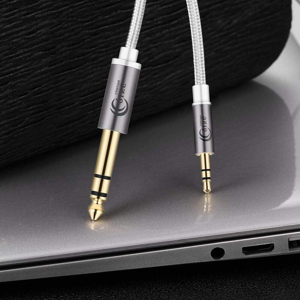 Planet Gates 3.5mm to 6.35mm Jack Adapter Gold Plated Aux Cable 1m 2m 3m for Amplifier CD Player Speaker 3.5 to 6.5 Male to Male Audio Cable