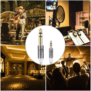 Planet Gates 3.5mm to 6.35mm Jack Adapter Gold Plated Aux Cable 1m 2m 3m for Amplifier CD Player Speaker 3.5 to 6.5 Male to Male Audio Cable