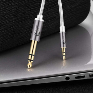Planet Gates 3.5mm to 6.35mm Jack Adapter Gold Plated Aux Cable 1m 2m 3m for Amplifier CD Player Speaker 3.5 to 6.5 Male to Male Audio Cable