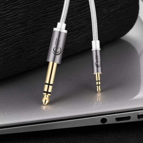 Planet Gates 3.5mm to 6.35mm Jack Adapter Gold Plated Aux Cable 1m 2m 3m for Amplifier CD Player Speaker 3.5 to 6.5 Male to Male Audio Cable