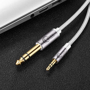 Planet Gates 3.5mm to 6.35mm Jack Adapter Gold Plated Aux Cable 1m 2m 3m for Amplifier CD Player Speaker 3.5 to 6.5 Male to Male Audio Cable