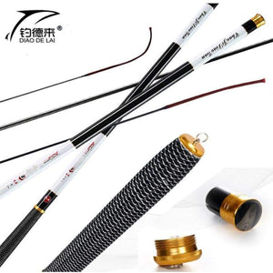 Planet Gates 3.6 m Ultralight SuperHard 3.6/4.5/5.4/6.3/7.2 Meters Stream Hand Pole Carbon Fiber Casting Telescopic Fishing Rods Fish Tackle