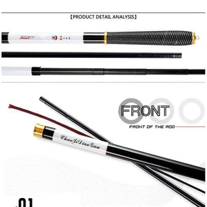 Planet Gates 3.6 m Ultralight SuperHard 3.6/4.5/5.4/6.3/7.2 Meters Stream Hand Pole Carbon Fiber Casting Telescopic Fishing Rods Fish Tackle