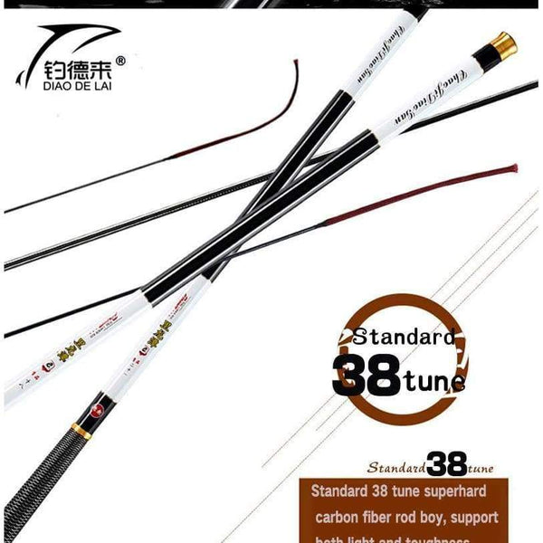Planet Gates 3.6 m Ultralight SuperHard 3.6/4.5/5.4/6.3/7.2 Meters Stream Hand Pole Carbon Fiber Casting Telescopic Fishing Rods Fish Tackle