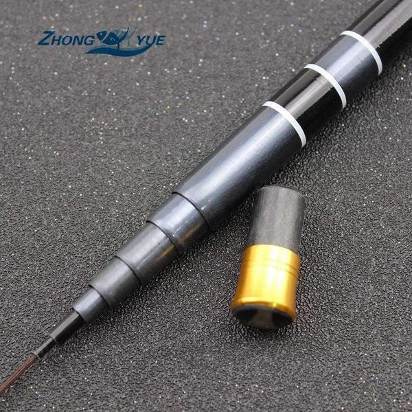 Planet Gates 3.6M-7.2M Carbon Fiber Telescopic Fishing Rod Super Hard Ultra Light Carp Fishing Pole Stream Fishing Rod Hooks Set