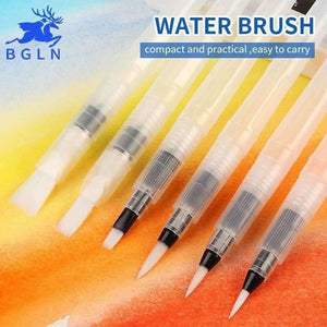 Planet Gates 3/6Pcs Large Capacity Barrel Water Paint Brush Set Different Shape Soft Calligraphy Painting Brush Drawing Pen Art Supplies