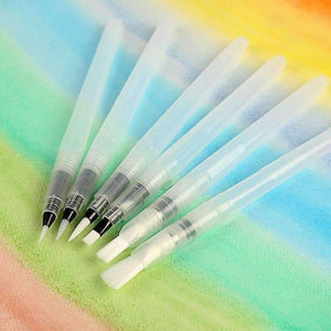 Planet Gates 3/6Pcs Large Capacity Barrel Water Paint Brush Set Different Shape Soft Calligraphy Painting Brush Drawing Pen Art Supplies