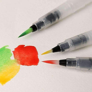 Planet Gates 3/6Pcs Large Capacity Barrel Water Paint Brush Set Different Shape Soft Calligraphy Painting Brush Drawing Pen Art Supplies