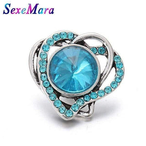 Planet Gates 3 6Pcs/lot Snap Button Jewelry Heart-shaped Love buttons 18MM snap Buttons & Snaps Fit bracelets & bangles