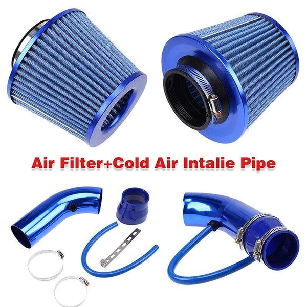 Planet Gates 3" 76mm Air Intake Kit Aluminum Admission Pipe With High Flow Air Filter Cold Air Inlet Duct , Mushroom Head