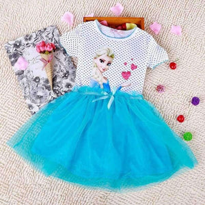Planet Gates 3-8 Years Summer Baby Girl Dress Princess Vestidos Fever Anna Elsa  Dress Children Clothing For Kids Birthday Party Costume